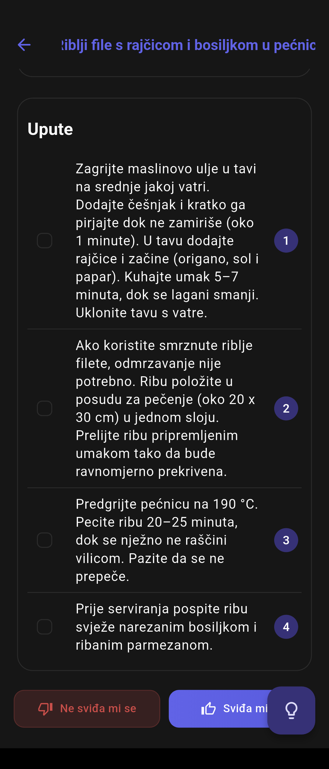 Blitva aplikacija - upute za pripremu