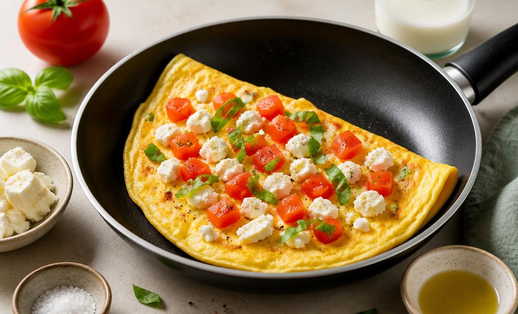 Omlet s rajčicom i fetom