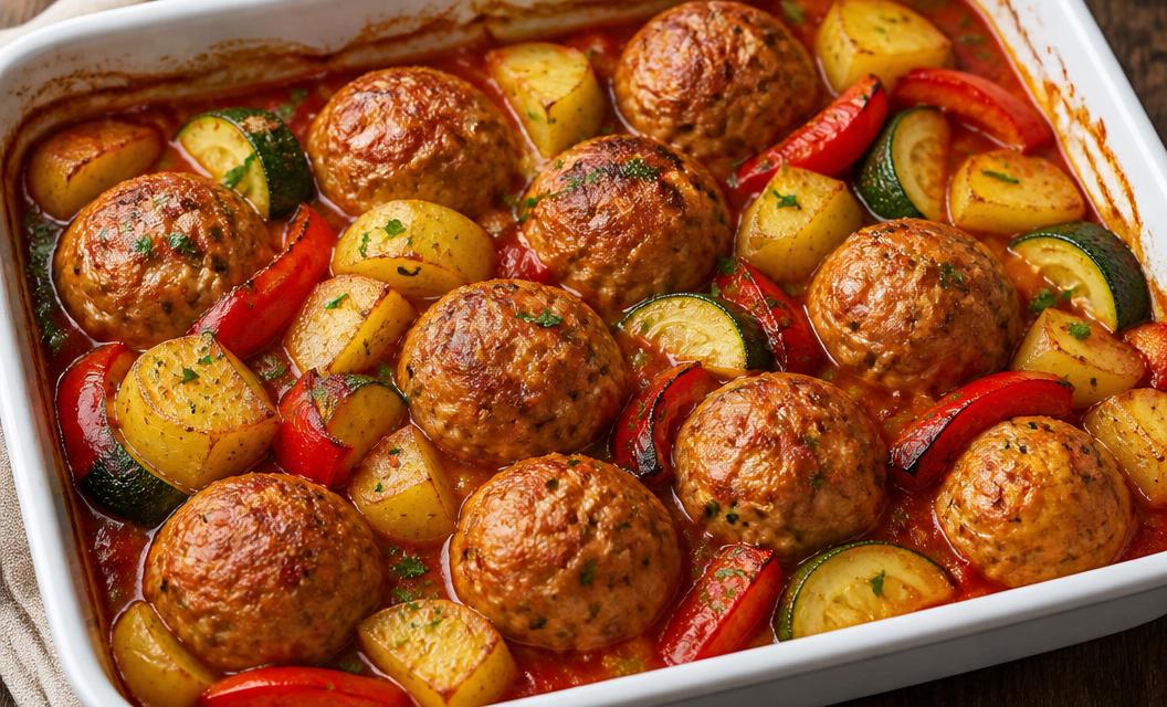 Polpete od puretine s povrćem u umaku od rajčice