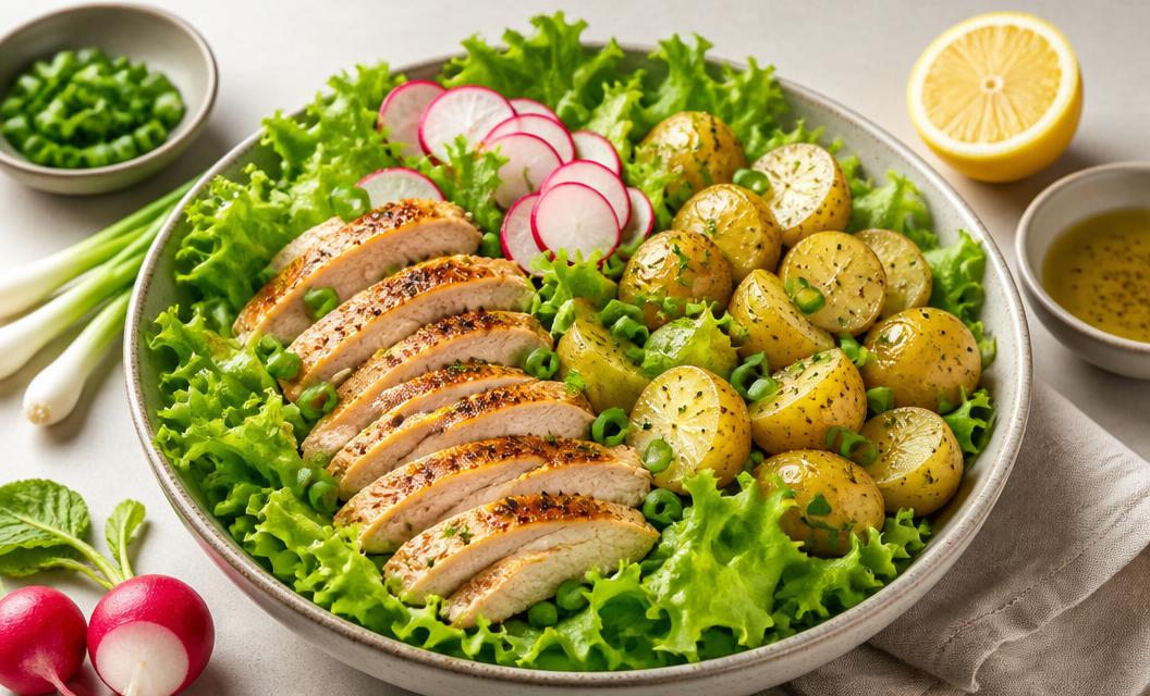Salata s piletinom i mladim krumpirom